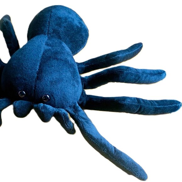 Halloween Creepy Crawly Scary Black Spider Plush Toy Stuffed Animal Decoration - Picture 3 of 5
